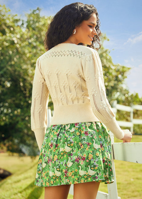 Picnic i parken V-hals cardigan-2