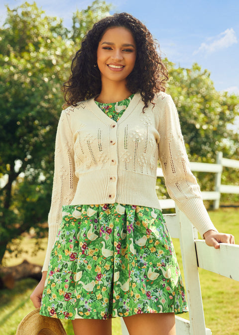 Picnic i parken V-hals cardigan-3