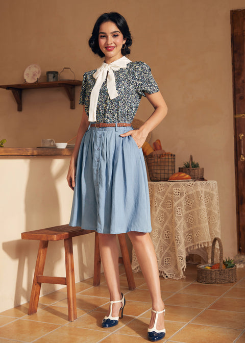 Positive First Impressions bluse med bindehals-3