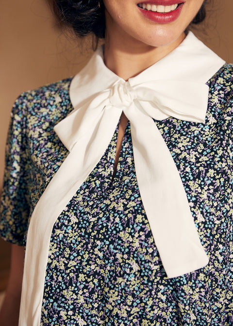 Positive First Impressions bluse med bindehals-1