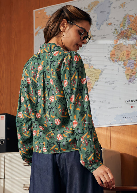 Kald det en klassisk langærmet skjorte med campkrave-2