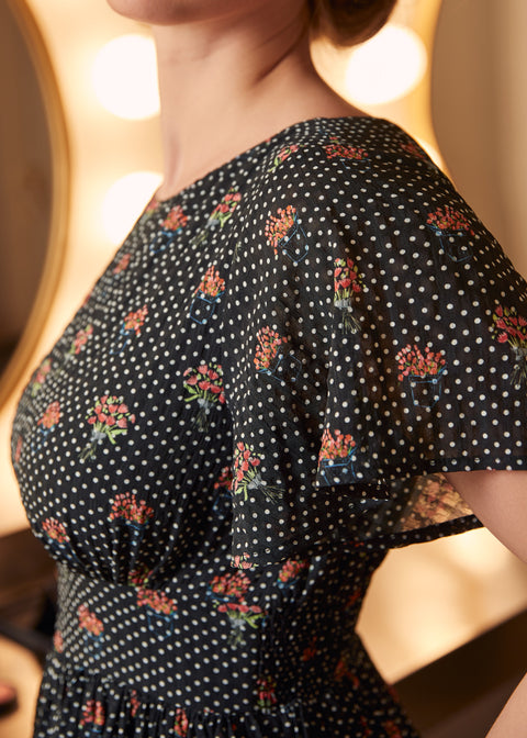 Sound of the Music-kjole med kappeærmer-5