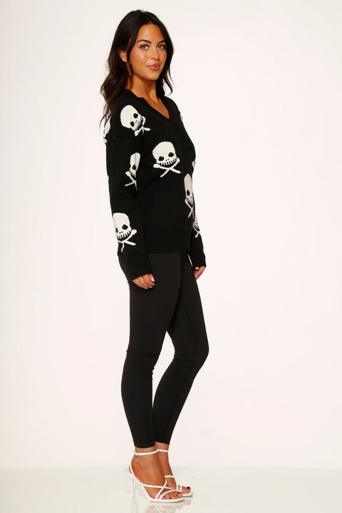 Sort Kranier Sweater-3