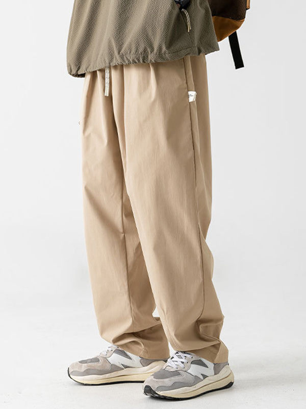 Men's Side Zipped Pocket Wide Leg Pants-2