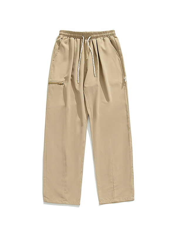 Men's Side Zipped Pocket Wide Leg Pants-3
