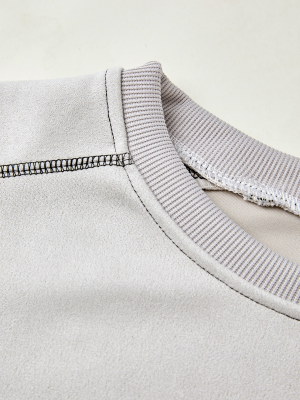 Men's Distressed Stitch Detail Splice Long Sleeve Tee-2