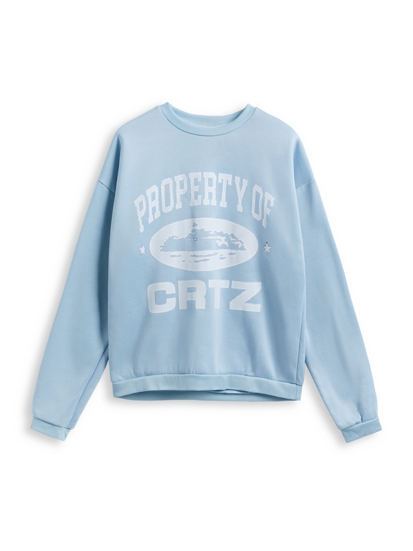 Men's Vintage Letter Print Crew Neck Sweatshirt-1