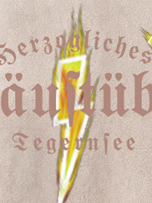 Men's Vintage Suede Lightning Print Short Sleeve Tee-1