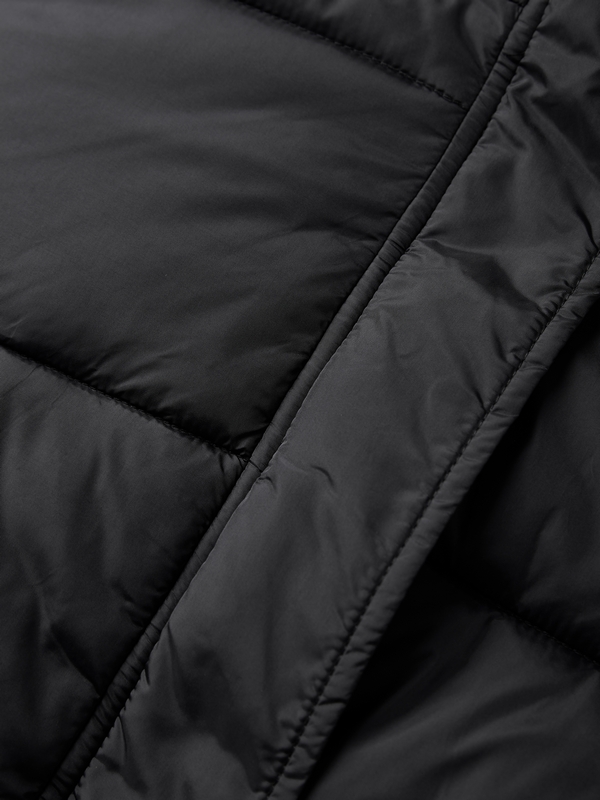 Solid Drawstring Hem Short Puffer Jacket-5