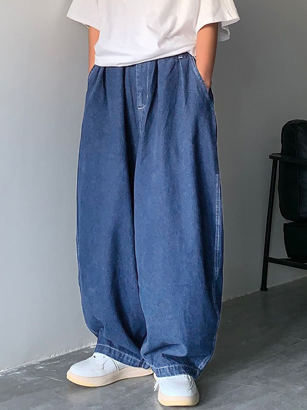 Men's Vintage Skater Loose Jeans-2