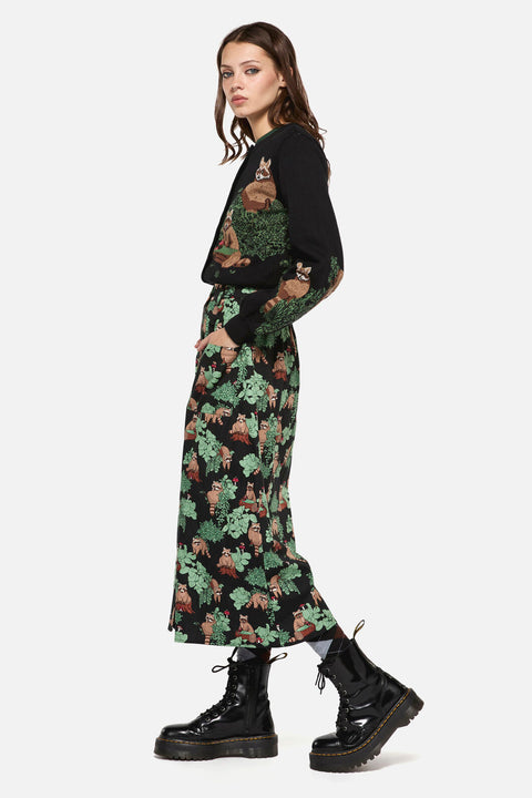 Haus Of Raccon Print Nederdel-3