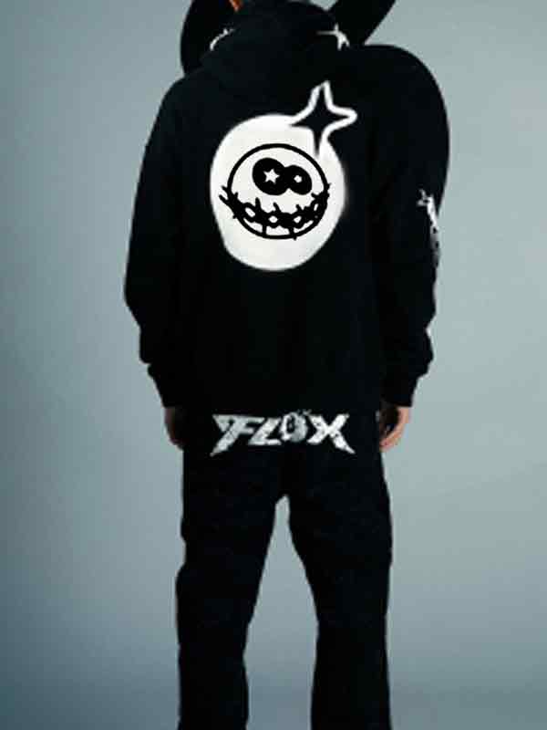 Men's Funny Print Zip Up Oversized Hoodie-3