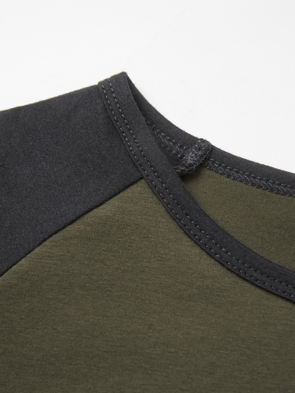 Contrast Raglan Slim Short Sleeve Tee-3