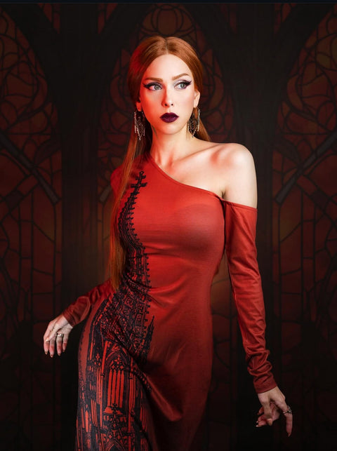 Elspeth - Behagelig Cathedral Maxikjole-1