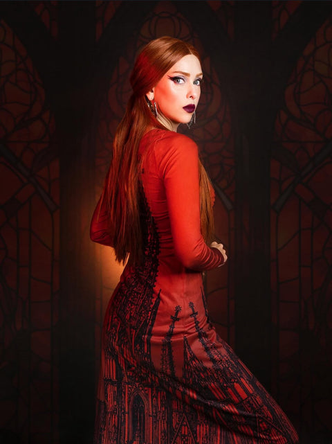 Elspeth - Behagelig Cathedral Maxikjole-2