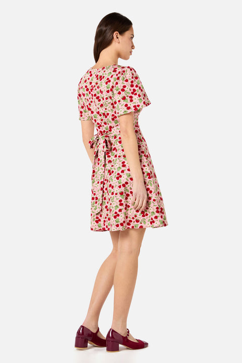 Hindbær Mini Kjole-2