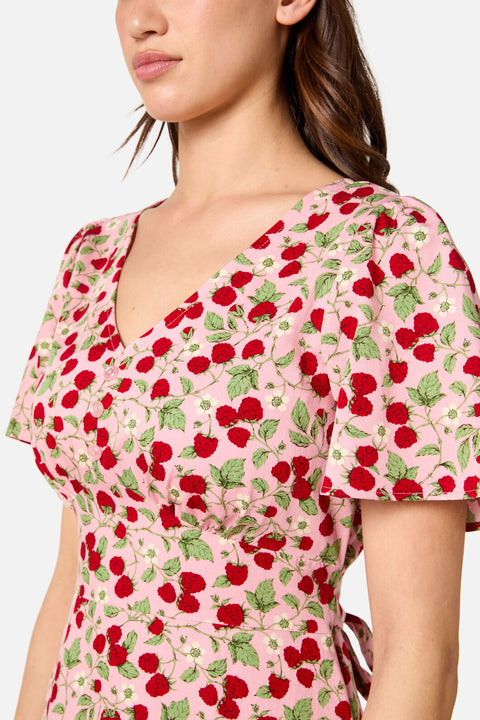 Hindbær Mini Kjole-1