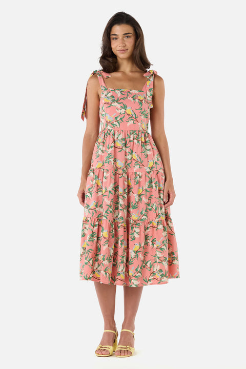 Gul Robin Layered Midi-kjole-5