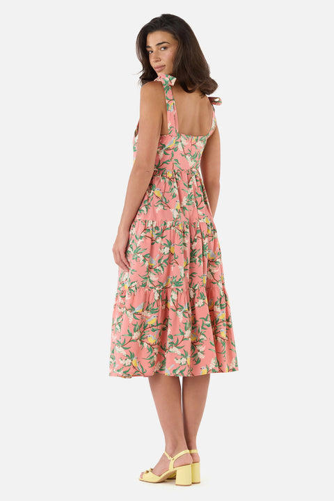 Gul Robin Layered Midi-kjole-7