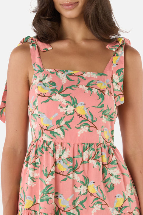 Gul Robin Layered Midi-kjole-1