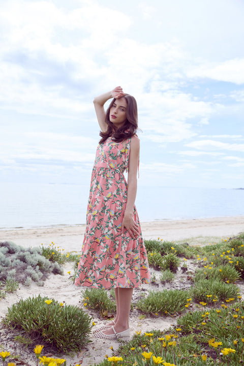 Gul Robin Layered Midi-kjole-3