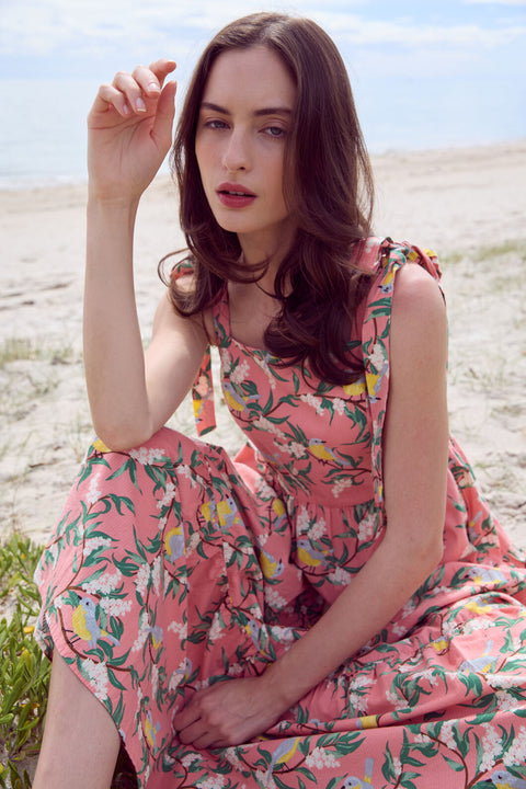 Gul Robin Layered Midi-kjole-4