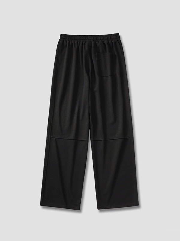 Men's Simple Solid Color Loose Sweatpants-5