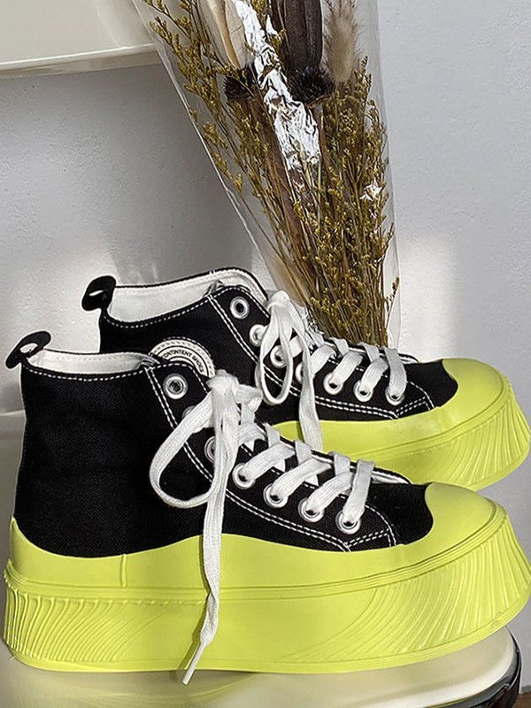 Contrast Sole High Top Sneaker-4